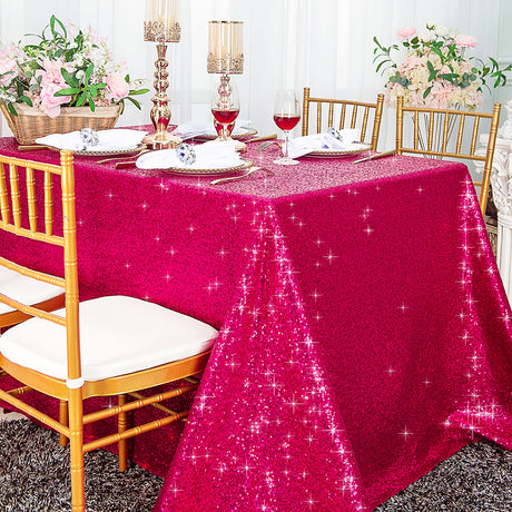 Sequin Taffeta Rectangular Tablecloth Seamless Sparkle