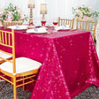 Rectangular Sequin Taffeta Tablecloth 90x132 Fuchsia