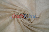 Swiss Sheer Sheer Polyester Fabric - Linen-Look Sheer Drapery, 130" Wide, White (1 Yard)