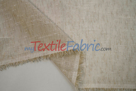 Swiss Sheer Sheer Polyester Fabric - Linen-Look Sheer Drapery, 130" Wide, White (1 Yard)