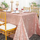 Shimmering Sequin Taffeta Tablecloth for Weddings
