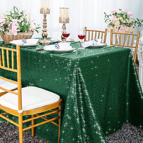 Sequin Taffeta Rectangular Tablecloth Seamless Sparkle