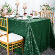 Sequin Taffeta Rectangular Tablecloth 90x156 Hunter Green