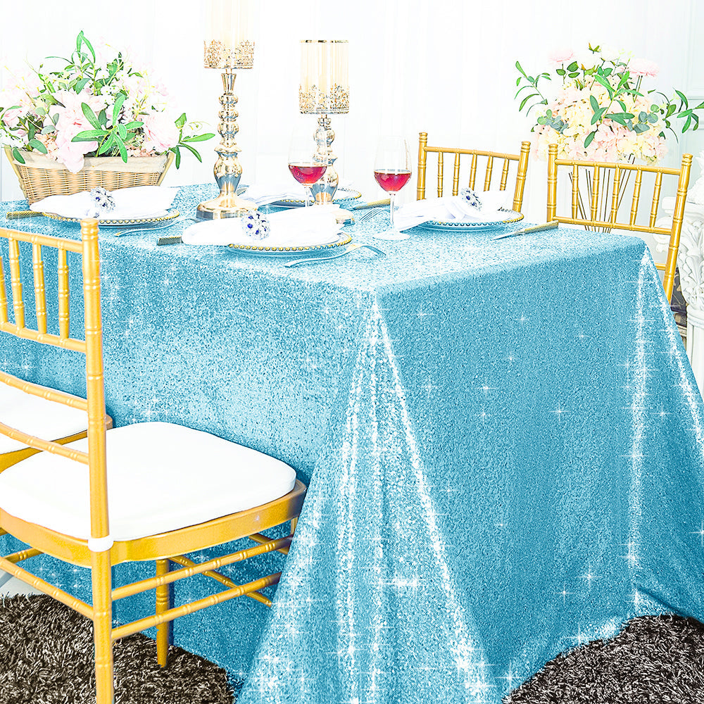 Sequin Taffeta Rectangular Tablecloth Seamless Sparkle