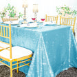 Sequin Taffeta Rectangular Tablecloth 90x156 Baby Blue