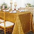 Sequin Taffeta Rectangular Tablecloth 90x156 Gold
