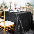 Sequin Taffeta Rectangular Tablecloth 90x156 Black