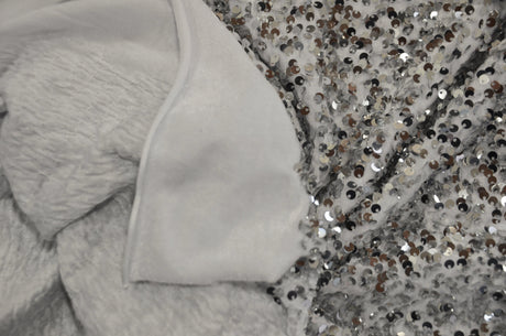 Sequins Stretch Velvet Polyester Spandex Fabric - Sequins On Plush Velvet, Multiple Colors, 60" Width (By The Yard)