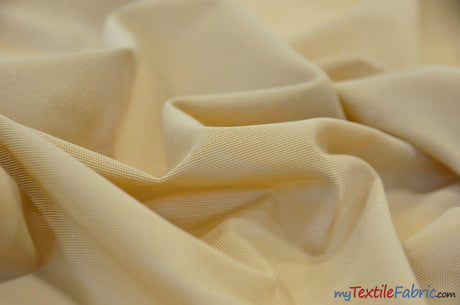 Dura Power Mesh Nylon Spandex Fabric - Black, Nude, White Sheer Open Work, 60" Width (1 Yard)