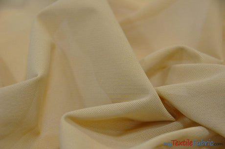 Dura Power Mesh Nylon Spandex Fabric - Black, Nude, White Sheer Open Work, 60" Width (1 Yard)