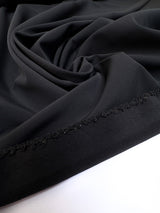 Black Polyamide Sateen Dress Fabric