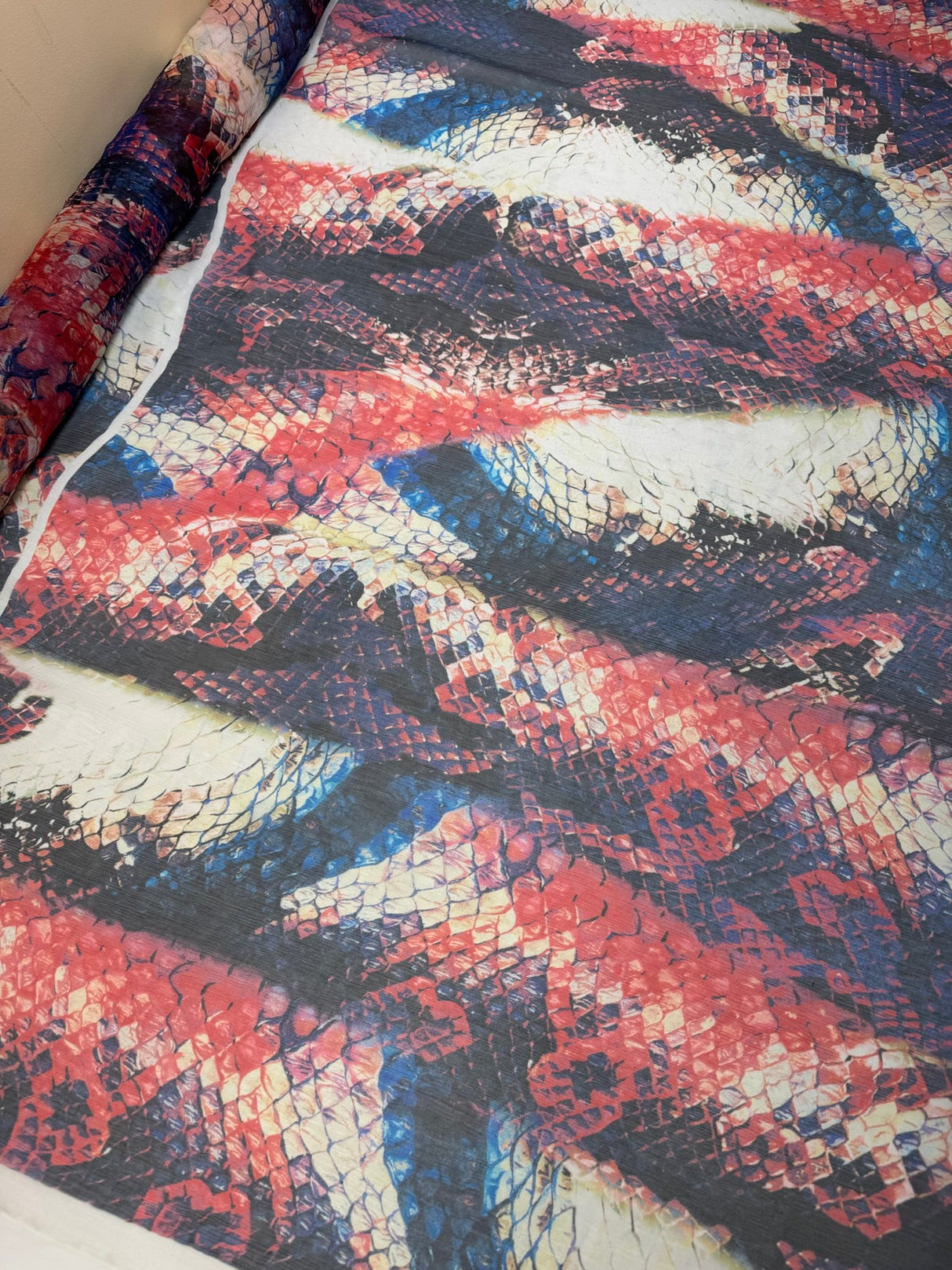 Silk Chiffon Printed Animal Panel Fabric
