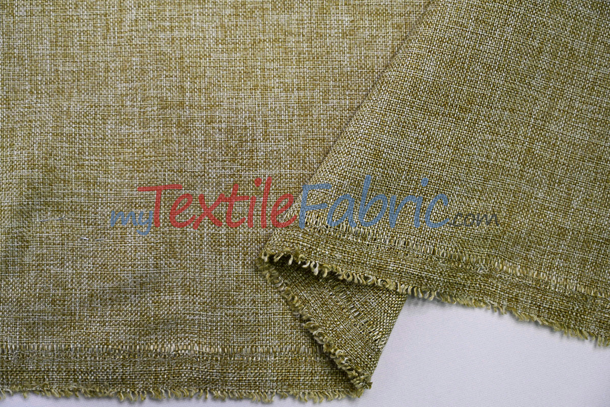 Vintage Linen Polyester Fabric - Faux Burlap, Rustic Natural Look, 58/60" Width (1 Yard)