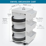 Studio Design Swivel Organizer White / Black