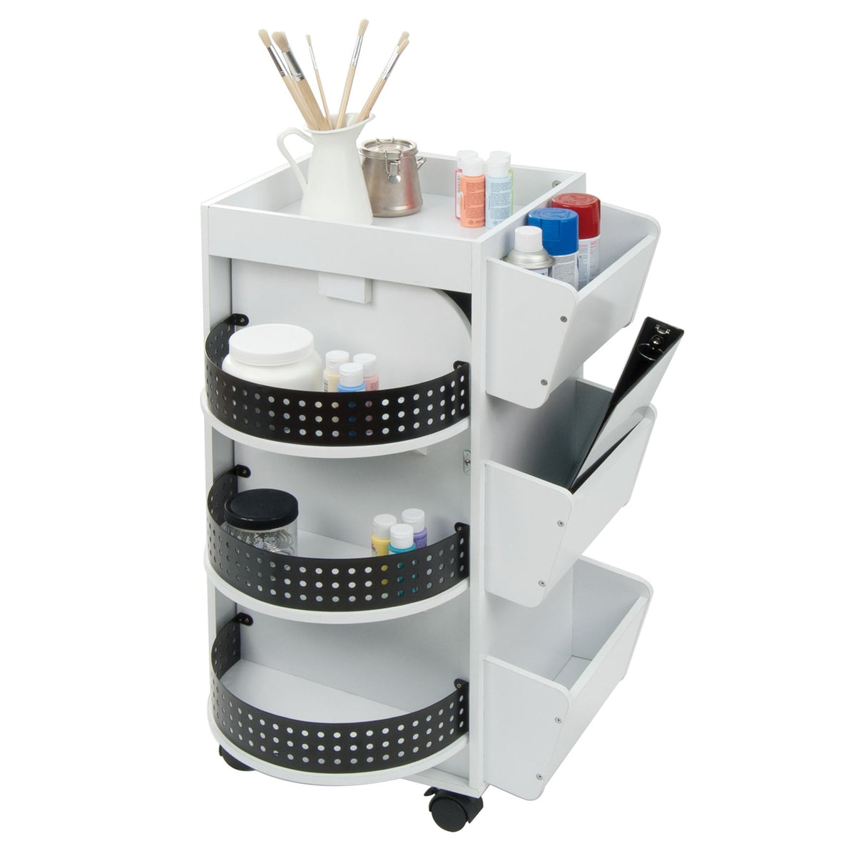 Studio Design Swivel Organizer White / Black