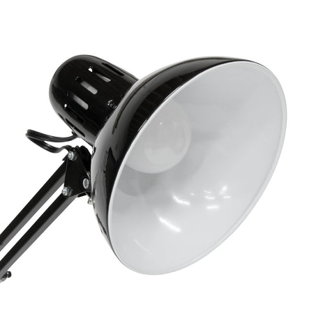 Studio Design Swing Arm Lamp with LED Bulb Black
