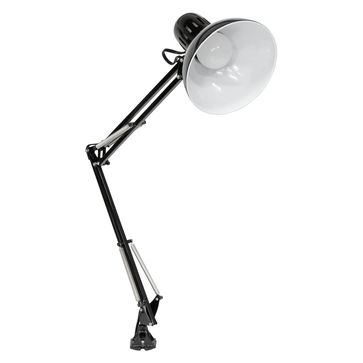 Studio Design Swing Arm Lamp with LED Bulb Black