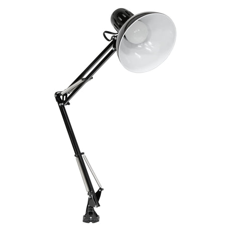 Studio Design Swing Arm Lamp with LED Bulb Black