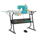 Studio Design Eclipse Hobby Sewing Table Black White