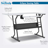 Studio Design Eclipse Hobby Sewing Table Black White