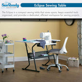 Studio Design Eclipse Hobby Sewing Table Black White