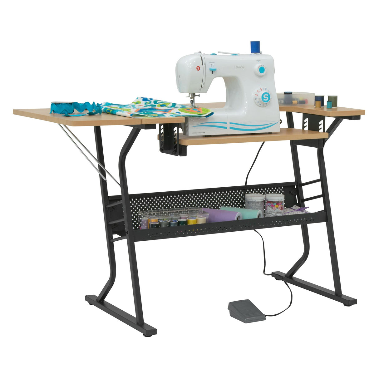 Studio Design Eclipse Sewing Table Black / Maple