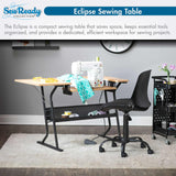 Studio Design Eclipse Sewing Table Black / Maple