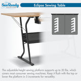 Studio Design Eclipse Sewing Table Black / Maple