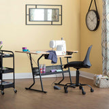 Studio Design Eclipse Sewing Table Black / Maple