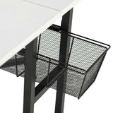 Studio Design Mobile Fabric Cutting Table with Storage 30 Charcoal White