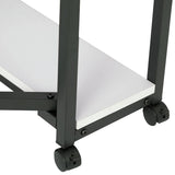 Studio Design Mobile Fabric Cutting Table with Storage 30 Charcoal White