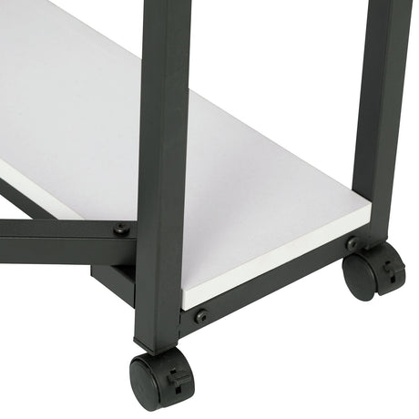 Studio Design Mobile Fabric Cutting Table with Storage 30 Charcoal White
