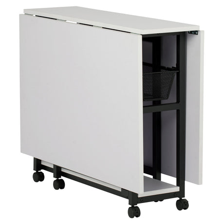 Studio Design Mobile Fabric Cutting Table with Storage 30 Charcoal White