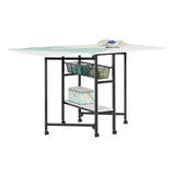 Sew Ready 36" Cutting Table with Basket Charcoal / White