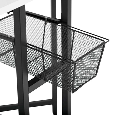 Sew Ready 36" Cutting Table with Basket Charcoal / White