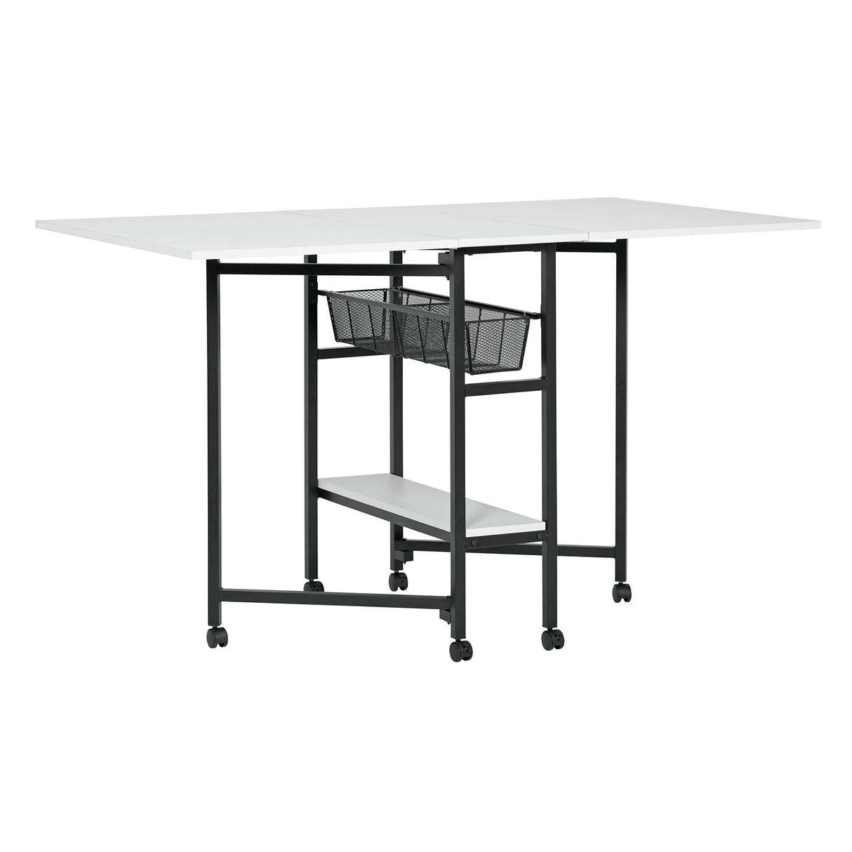 Sew Ready 36" Cutting Table with Basket Charcoal / White