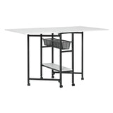 Sew Ready 36" Cutting Table with Basket Charcoal / White