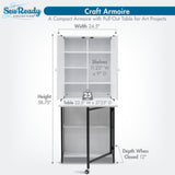 Studio Design Multi-Use Craft Armoire Elite Charcoal / White