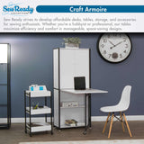 Studio Design Multi-Use Craft Armoire Elite Charcoal / White