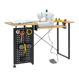 Studio Design Pivot Panel Sewing Table Ashwood Graphite