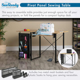 Studio Design Pivot Panel Sewing Table Ashwood Graphite
