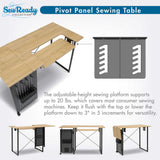 Studio Design Pivot Panel Sewing Table Ashwood Graphite