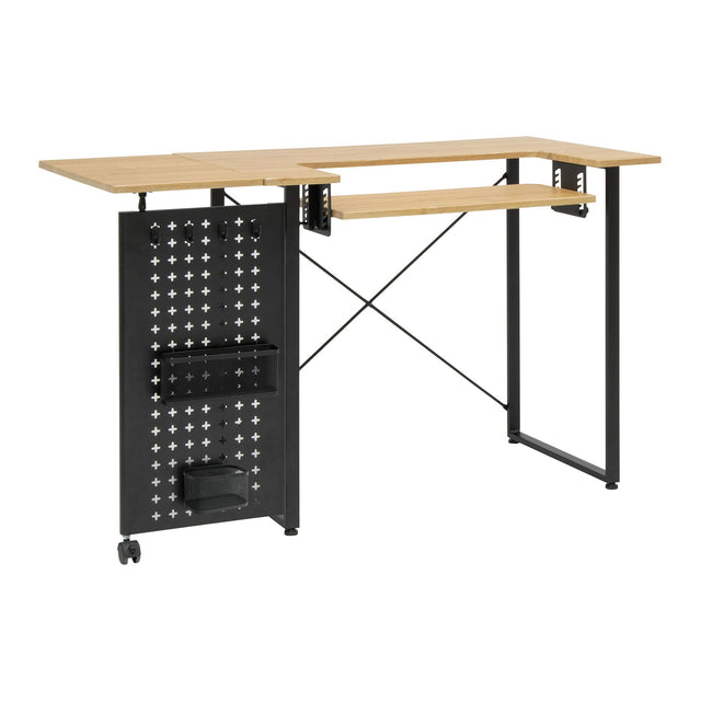 Studio Design Pivot Panel Sewing Table Ashwood Graphite