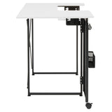 Studio Design Pivot Panel Sewing Table White / Graphite