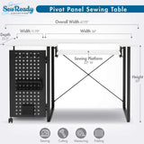 Studio Design Pivot Panel Sewing Table White / Graphite
