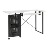 Studio Design Pivot Panel Sewing Table White / Graphite