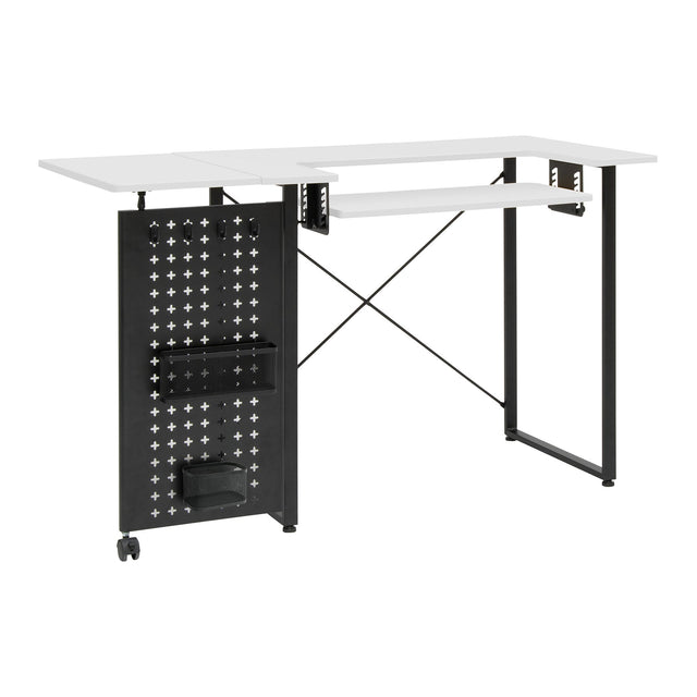 Studio Design Pivot Panel Sewing Table White / Graphite