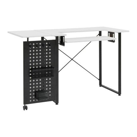 Studio Design Pivot Panel Sewing Table White / Graphite