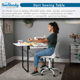 Studio Design Dart Sewing Table Graphite / White