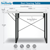 Studio Design Dart Sewing Table Graphite / White